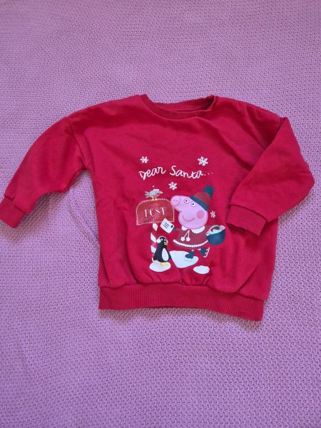 Christmas pepa pig jumper, George, 2-3 years