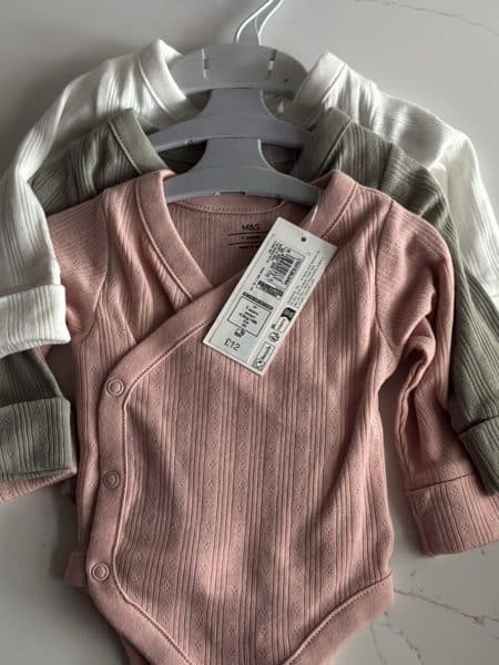 M&S baby bodysuits