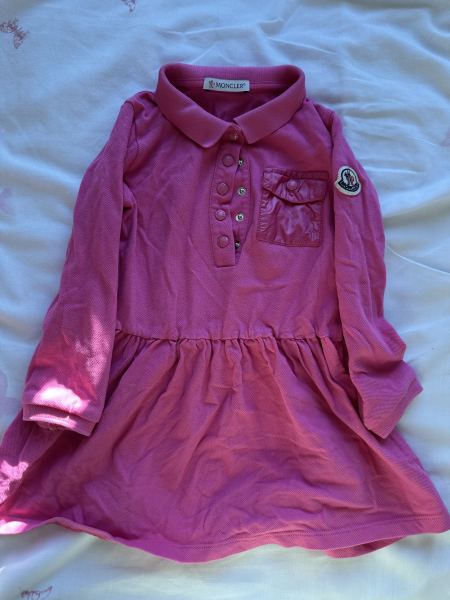moncler girls pink dress