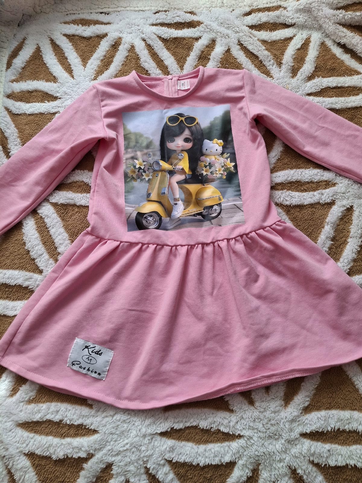 BNWOT Girls Pink Long Sleeve Hello Kitty Dress