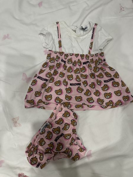 moschino baby girls dress and shorts set