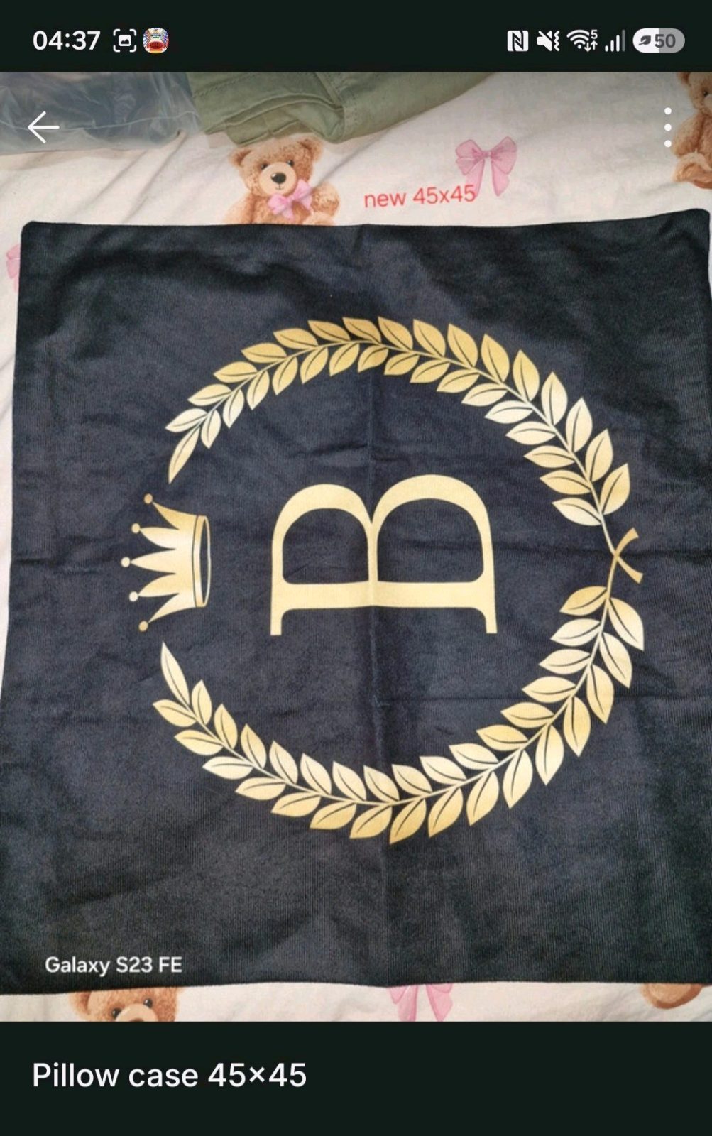 LETTER B PILLOWCASE 45X45