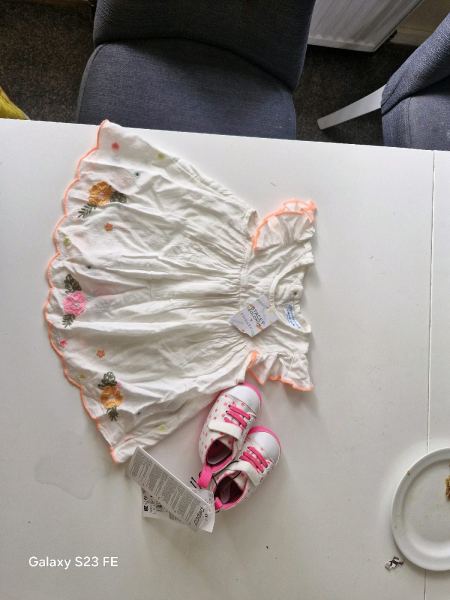 Stacey Solomon Primark Baby Dress and Shoes Set