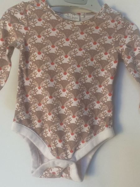 Next Baby Reindeer Rudolph Long Sleeve Body Suit U