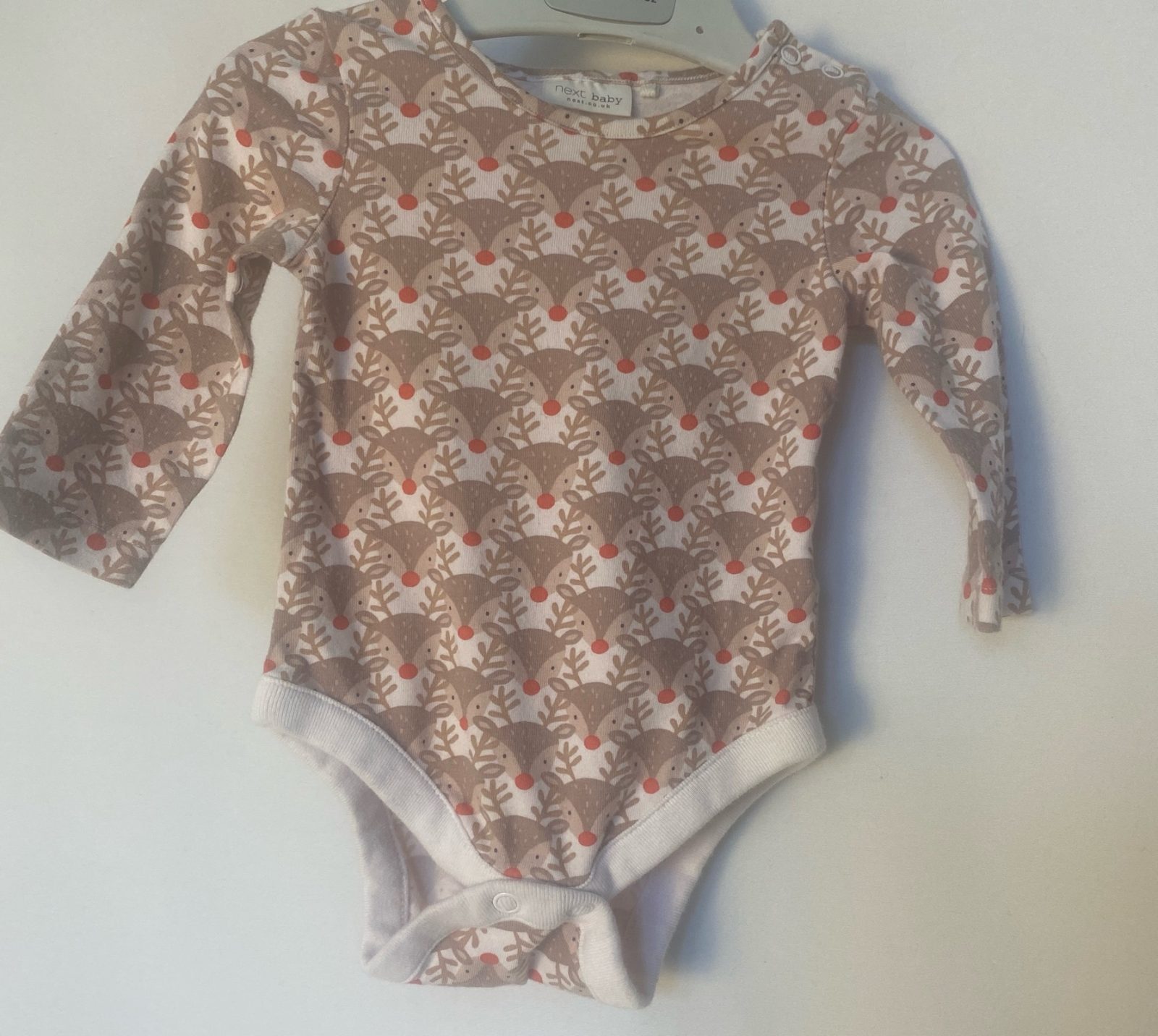 Next Baby Reindeer Rudolph Long Sleeve Body Suit U