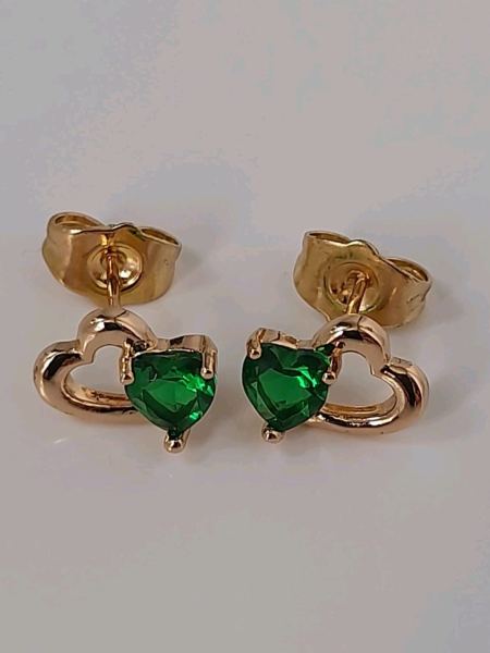 New 18k gold plated green diamond crystal size 5mm