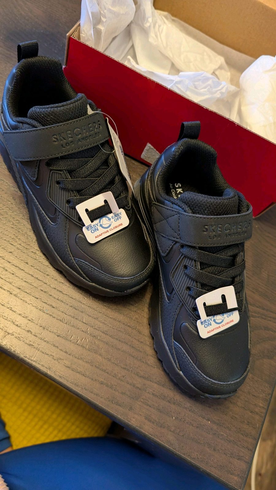 Skechers Boys Black School Shoes / Trainers – UK12
