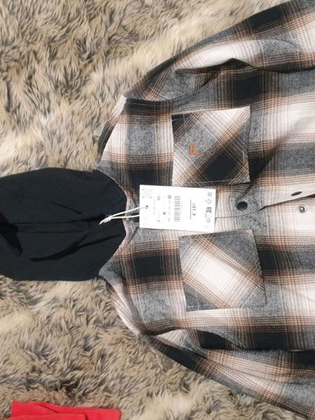 Zara Kids Checked Hooded Overshirt Shacket 2Y / 92