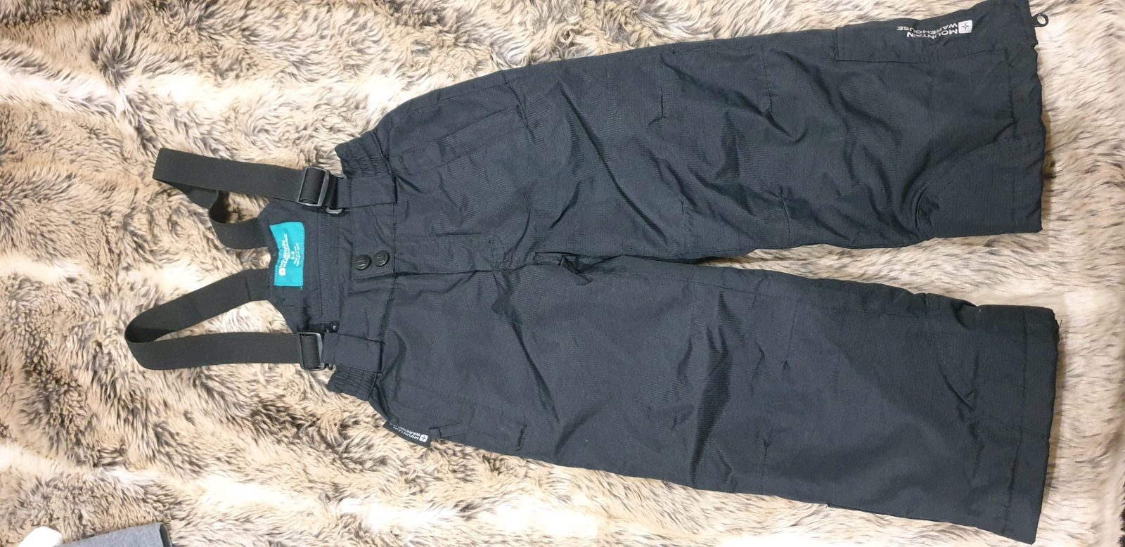 Mountain Warehouse Kids Black Ski Salopettes 2–3Y