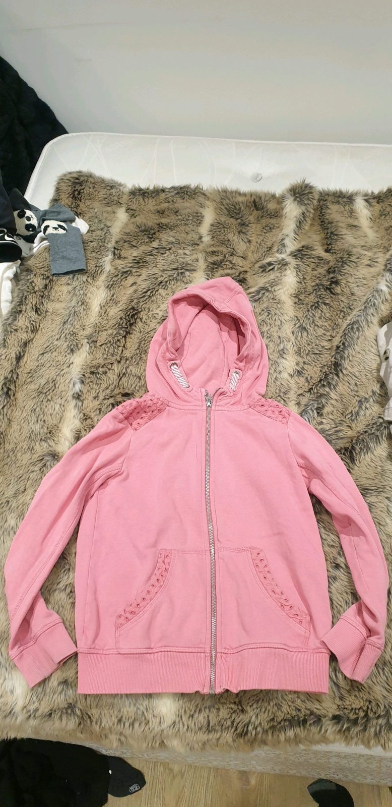 Next Kids Coral Pink Zip Hoodie 8Y / 128cm